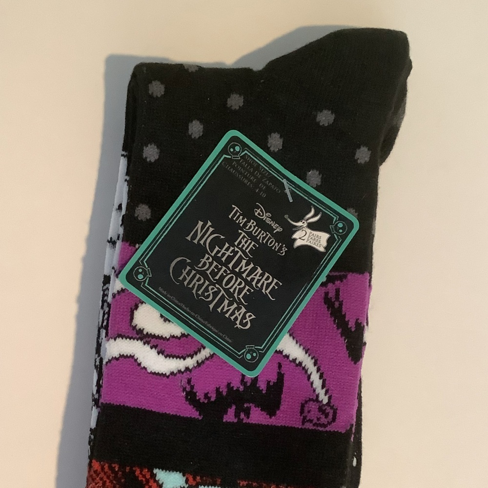 Nightmare Before Christmas Socks 2 Pairs New - Picture 4 of 4